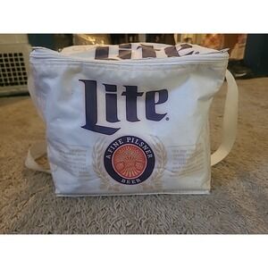 Miller Lite Soft 12 Pack Beer Cooler -Insulated -Shoulder Strap- Collapsible